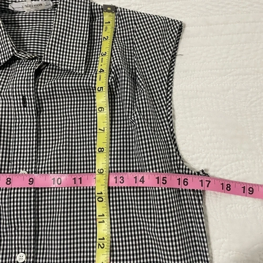 Frame Gingham Print Summer Shirt Dress Button Front XS